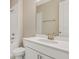 Simple bathroom with single vanity and a bathtub at 930 Heirloom Dr, Haines City, FL 33844