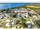 Panoramic aerial view of waterfront homes nestled along canals, perfect for the avid boater at 435 Lantern Dr, Kenansville, FL 34739