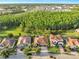 Stunning aerial view of homes with tile roofs, pools, and lush green surroundings at 2891 Swoop Cir, Kissimmee, FL 34741