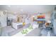 Spacious open-concept living area featuring a kitchen, dining area, and living room with neutral decor at 2378 White Lilly Dr, Kissimmee, FL 34747
