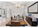 Dining room with modern furniture and decor at 14121 Bella Ln, Orlando, FL 32832