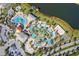 Aerial view of resort-style pool, lazy river, water slides, and recreational areas at 4222 Paragraph Dr, Kissimmee, FL 34746