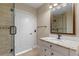 Modern bathroom featuring a glass-enclosed shower and sleek vanity at 501 Mirasol Cir # 424, Celebration, FL 34747