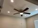 Bedroom ceiling with modern fan, recessed lighting, and blinds at 4183 Cortland Dr, Davenport, FL 33837