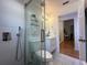 Modern bathroom with tiled shower and a sleek vanity, offering a stylish and functional space at 5906 Rywood Dr, Orlando, FL 32810