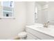 Clean bathroom with white vanity, and a shower/tub combo at 4212 Sawtooth Ct, Tavares, FL 32778