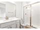 Clean bathroom with a shower and toilet, featuring a modern design at 4212 Sawtooth Ct, Tavares, FL 32778