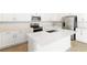 Modern kitchen featuring white cabinets, stainless steel appliances, and an island at 4212 Sawtooth Ct, Tavares, FL 32778