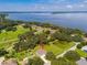 Overhead view of property near a scenic lake, showcasing the spacious yard and tranquil surroundings at 319 Water Shore Dr, Leesburg, FL 34748
