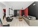 Home theater with sectional sofa and large projector screen at 331 Ballo Dr, Kissimmee, FL 34746