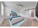 Bedroom features neutral carpet and tastefully staged furniture at 2909 Annalee Rd, Saint Cloud, FL 34771