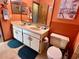 Bathroom with double vanity, tile flooring, and shower/tub combo at 2867 Longleaf Ct, Kissimmee, FL 34746