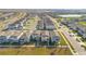 An aerial view showcases homes in a neatly planned community with a waterway, manicured lawns, and orderly streets at 1853 Summer Serenity Dr, Kissimmee, FL 34744