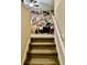 Carpeted staircase leading to a multi-purpose room upstairs at 319 Celebration Blvd, Celebration, FL 34747