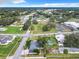 Aerial shot reveals a cozy home with a pool, nestled in a neighborhood near local amenities and lush greenery at 117 W Maple St, Davenport, FL 33837
