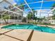 Relaxing screened pool and spa, surrounded by lush landscaping at 4610 Salamander St, St Cloud, FL 34772