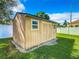 Well-maintained storage shed in the backyard at 4610 Salamander St, St Cloud, FL 34772