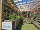 This backyard has a beautiful garden setup including a pergola, elevated garden beds, and a welcoming sign at 112 10Th St, St Cloud, FL 34769