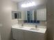 Updated bathroom with double vanity, large mirror, and neutral colors at 523 Royal Ridge Dr, Davenport, FL 33837