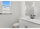 A bathroom featuring a modern vanity and shower at 4060 Bannock Ave, Tavares, FL 32778