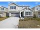Charming two-story home features stone accents, two-car garage, and a well-manicured lawn at 1479 August Gray Dr, Kissimmee, FL 34744