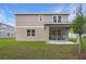 Backyard view of home with covered porch and sliding glass doors at 3732 Deer Ridge Dr, Mount Dora, FL 32757