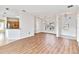 Bright dining room with wood-look floors and chandelier at 3634 Northwoods Dr, Kissimmee, FL 34746