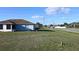Single-story blue home with well-maintained lawn on a sunny day, situated in a quiet neighborhood at 101 Whitehall Way, Kissimmee, FL 34758