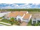 Stunning home showcasing a red-tiled roof, lush landscaping, stone accents, and a convenient two-car garage at 13809 Abberwick Dr, Orlando, FL 32832