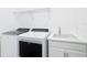 Laundry room with modern washer, dryer, and sink at 195 Casavista Dr, Kissimmee, FL 34759
