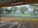 Exterior view of community tennis courts, enclosed by a chain link fence at 5267 Images Cir # 303, Kissimmee, FL 34746
