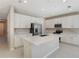 Modern kitchen with white cabinets, stainless steel appliances, and an island at 1744 Carnelian St, Deland, FL 32720