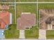 An aerial view of a house and its location in a residential area at 269 Beckenham Dr, Kissimmee, FL 34758