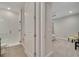 View from a bathroom door to the bedroom at 19041 Blueleaf St, Orlando, FL 32827