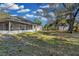 Large backyard with lush landscaping and screened porch at 1812 Corolla Ct, Deltona, FL 32738