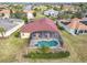 Backyard oasis with pool and lush landscaping at 304 Sorrento Road, Poinciana, FL 34759