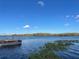 Scenic lake view with a pontoon boat at 3306 Sagebrush St, Harmony, FL 34773