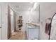 Clean bathroom with granite countertop and shower at 5109 Barombi Bnd, Saint Cloud, FL 34772
