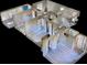 Cutaway floorplan displays the house layout with gray walls and interior doors at 907 Columbia St, Orlando, FL 32805