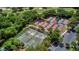 Aerial view of tennis and pickleball courts at 2448 Palm Tree Dr, Kissimmee, FL 34759