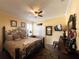 Large bedroom features a king-size bed, and plenty of closet space at 8557 La Isla Dr, Kissimmee, FL 34747