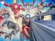 Close up of Marvel superhero mural in bedroom at 1829 Tropical Palms Cir Cir, Kissimmee, FL 34747