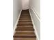 Modern staircase with dark brown wood-look laminate at 1980 Erving Cir # 102, Ocoee, FL 34761