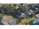 Aerial view of home and backyard pool area at 201 Steamboat Blvd, Davenport, FL 33897