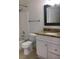 Clean bathroom with granite vanity and tiled shower/tub at 2218 Grand Cayman Ct # 1335, Kissimmee, FL 34741