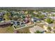 Aerial view showing home's location, backyard, and solar panels at 3061 Palermo Rose Way, Kissimmee, FL 34746