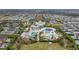 Aerial view showing community pool and homes at 370 Burma St, Kissimmee, FL 34747