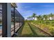 Landscaped backyard with a privacy hedge at 370 Burma St, Kissimmee, FL 34747