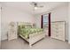 Bedroom with a full bed and ceiling fan at 370 Burma St, Kissimmee, FL 34747
