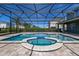 Enjoy this screened pool and spa at 370 Burma St, Kissimmee, FL 34747
